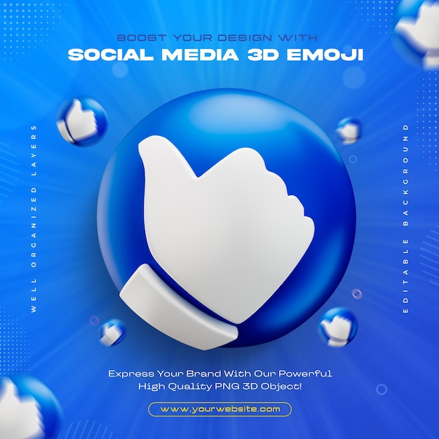 PSD gratuito ilustración de renderización 3d aislada del icono de emoji triste