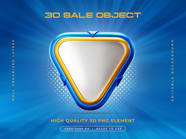 Ilustración de renderización 3D del objeto de venta