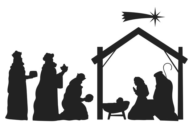 Ilustración de la silueta del día de los Tres Reyes