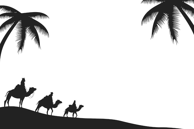 Ilustración de la silueta del día de los Tres Reyes