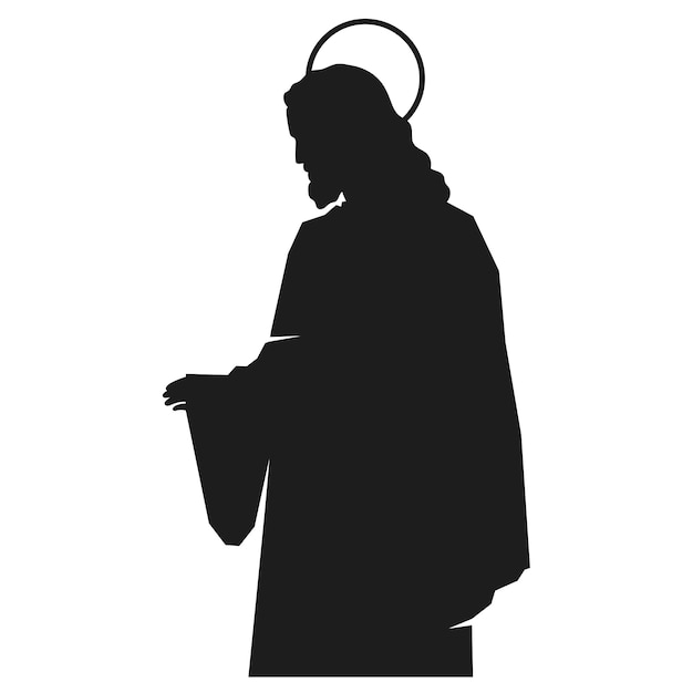 Ilustración de la silueta de Jesucristo