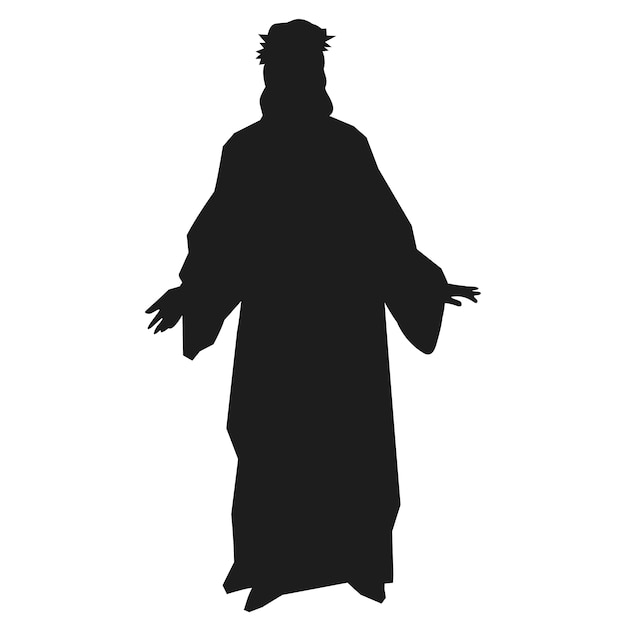 Ilustración de la silueta de Jesucristo