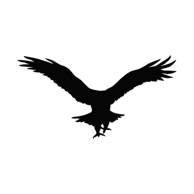 Ilustración de la silueta de un pájaro