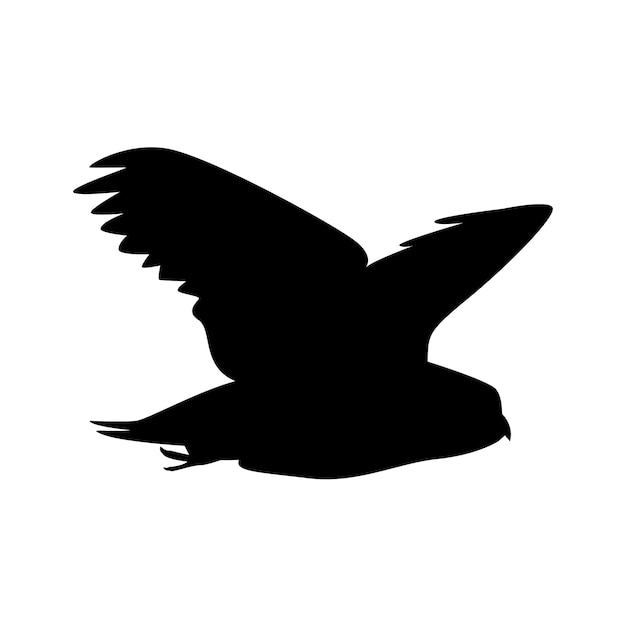 Ilustración de la silueta de un pájaro