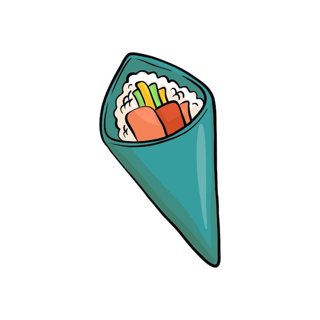 Ilustración de sushi aislada