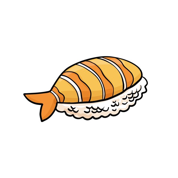 Ilustración de sushi aislada