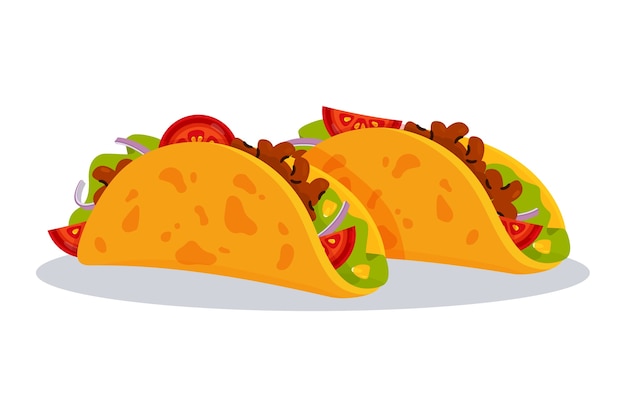 Ilustración de tacos mexicanos