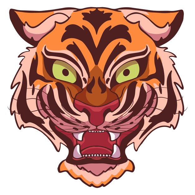 Ilustración de tigre dibujada a mano