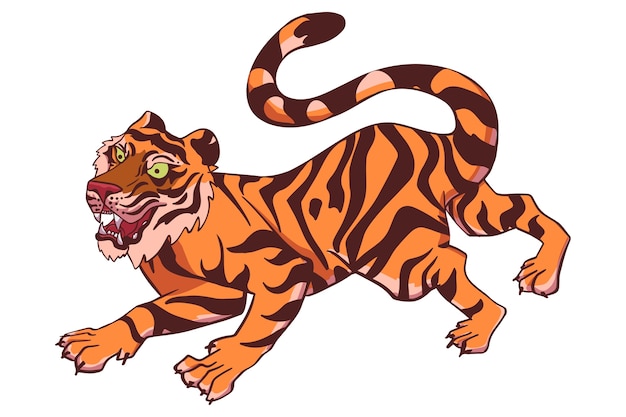 Ilustración de tigre dibujada a mano