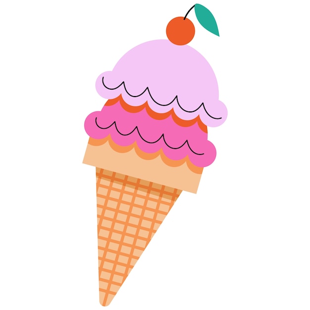Ilustración de verano dibujada a mano