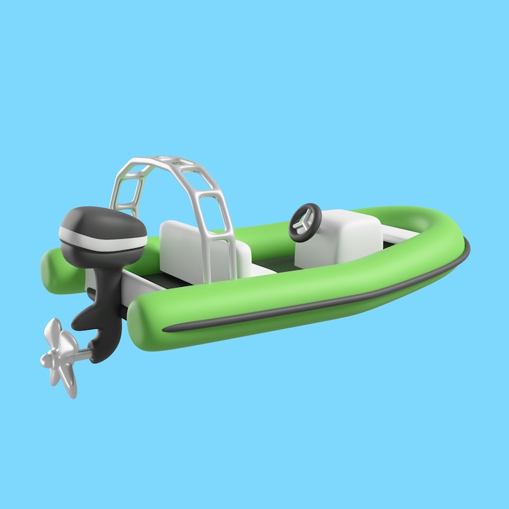 PSD Gratis ilustrasi 3d ikon kapal