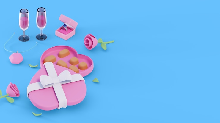 PSD Gratis ilustrasi 3d untuk perayaan hari valentine