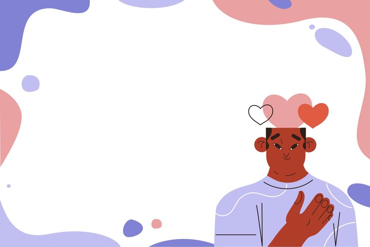 PSD Gratis ilustrasi cinta diri