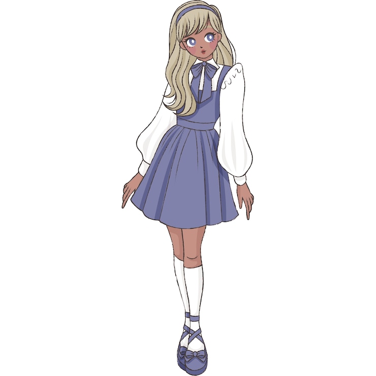 PSD Gratis ilustrasi karakter anime