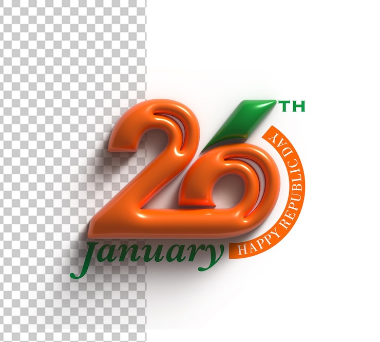 PSD Gratis ilustrasi psd hari republik india 26 januari