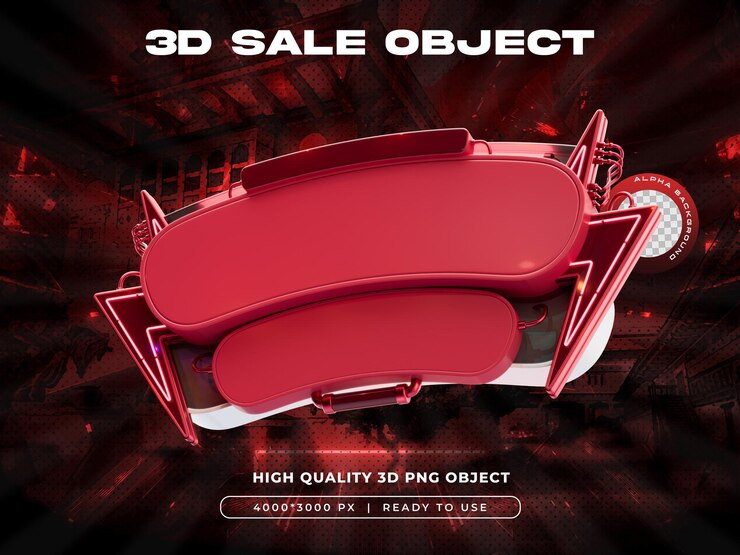 PSD Gratis ilustrasi render 3d objek penjualan