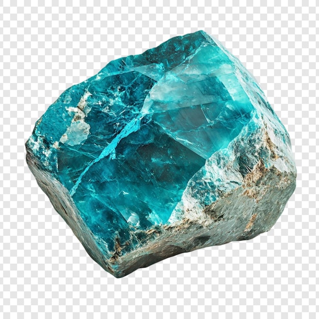 Impresionante espécimen de cristal de apatita azul azul azulado
