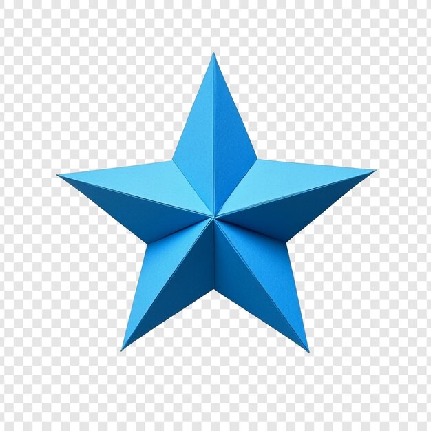 Una impresionante estrella de origami azul un símbolo de esperanza y sueños