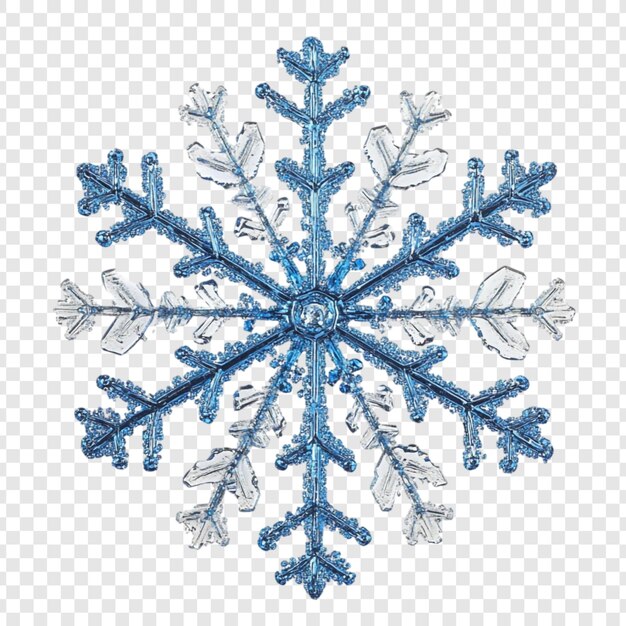 Impresionante fotografía macro de copos de nieve azules