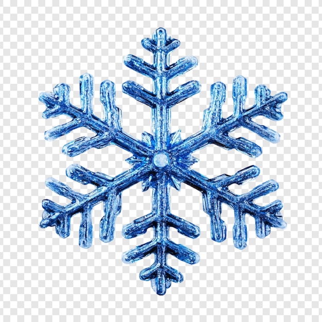 Impresionante fotografía macro de cristal de copo de nieve azul