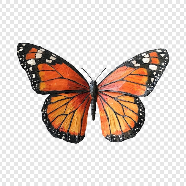 La impresionante mariposa monarca pintada