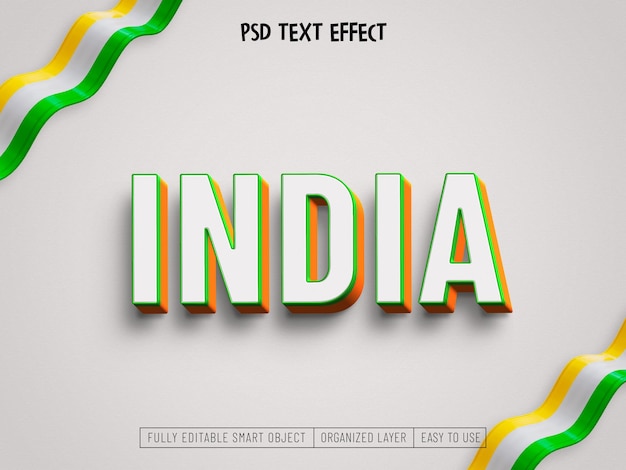 Gratis PSD india bewerkbaar teksteffect