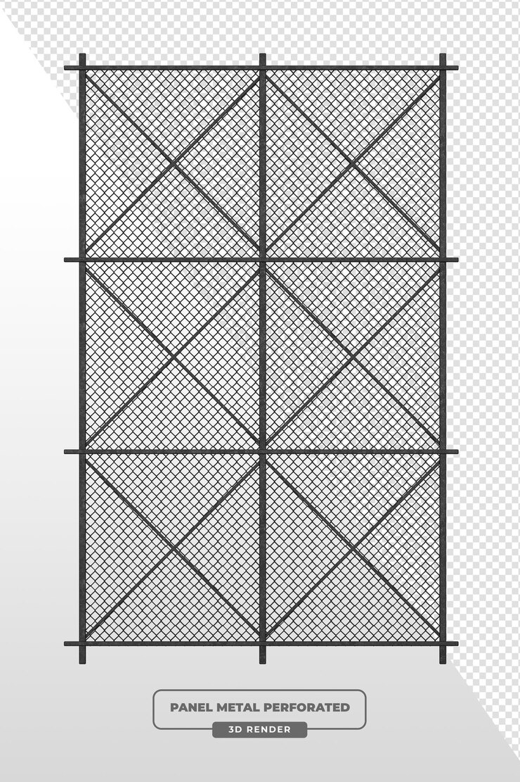 PSD Gratis industrial metal panel in 3d render