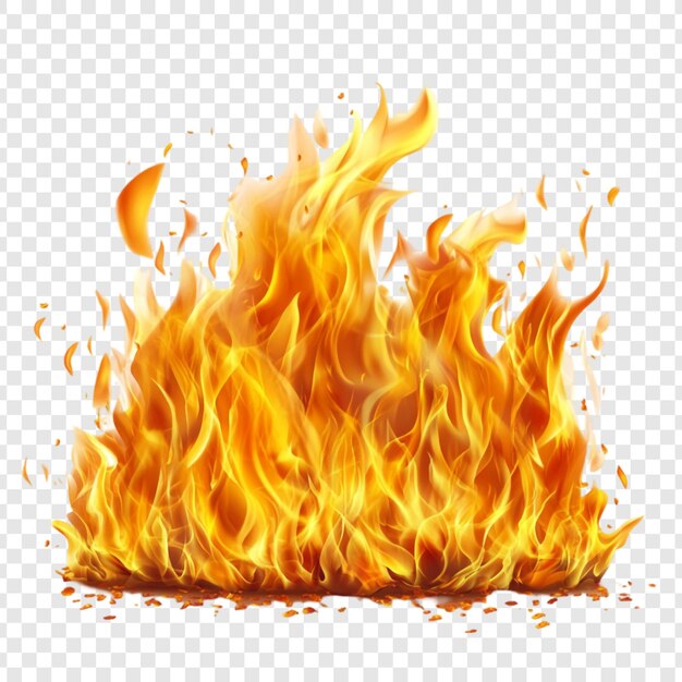 Inferno di fuoco Una fiamma di fiamme arancioni e gialle