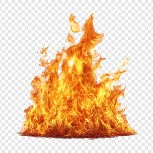 Infierno ardiente Una llama de llamas naranjas y amarillas