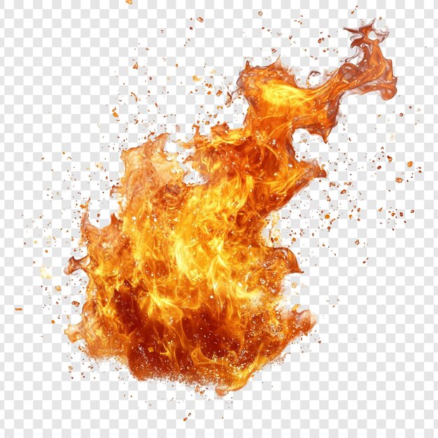 Infierno ardiente Una llama de llamas naranjas y amarillas