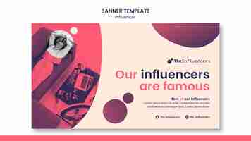 Gratis PSD influencer banner sjabloonontwerp