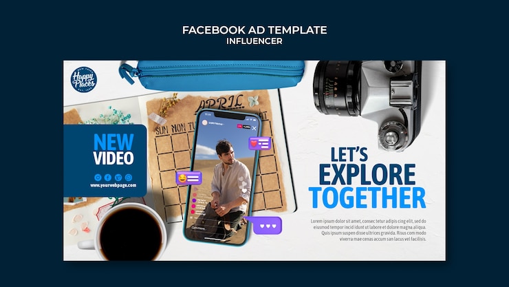 PSD Gratis influencer concept facebook template