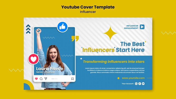 PSD Gratis influencer job youtube cover