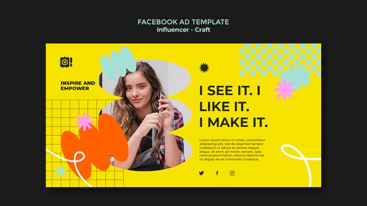 PSD Gratis influencer lifestyle facebook template