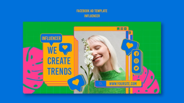 Gratis PSD influencer-sjabloonontwerp