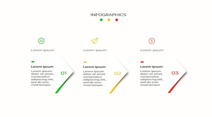 Gratis PSD infographic pijlontwerp met vier stappen