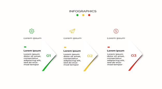 Infographic pijlontwerp met vier stappen