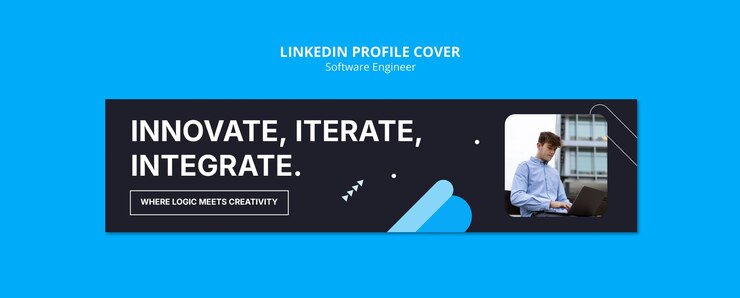 PSD gratuito ingeniero de software diseño de plantilla de banner de linkedin