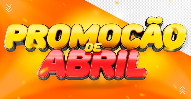 PSD gratuito el inmejorable logotipo de abril los descuentos de abril en brasil promociones ofertas de abril