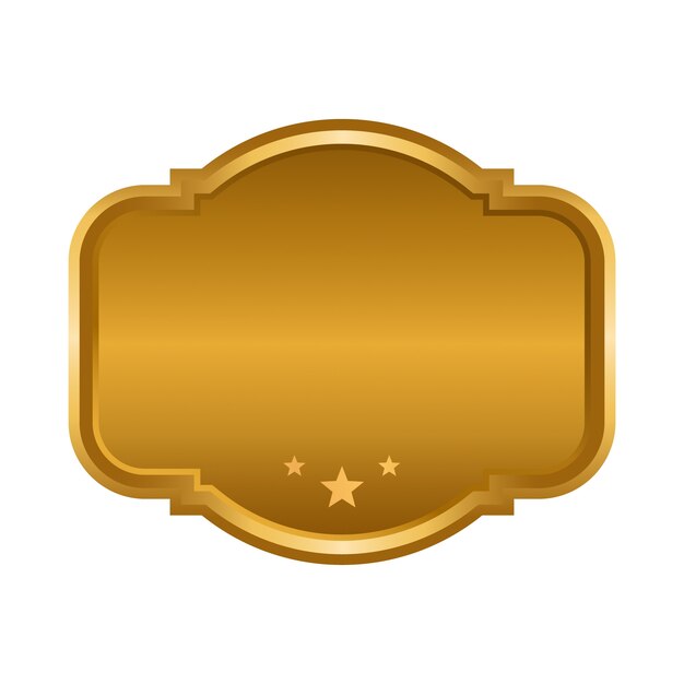 La insignia elegante está aislada.