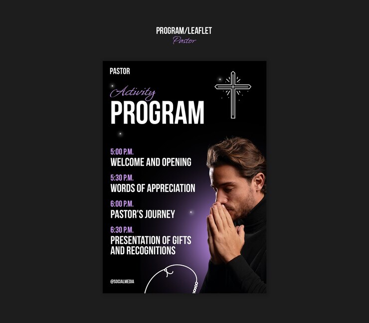 PSD Gratis inspiring pastor leadership template