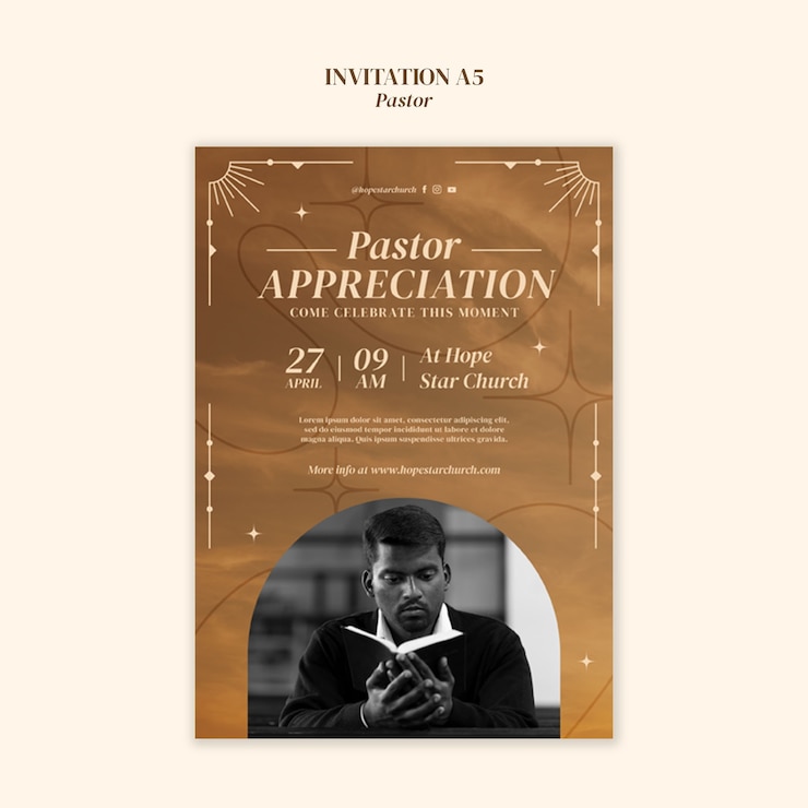 PSD Gratis inspiring pastor leadership template