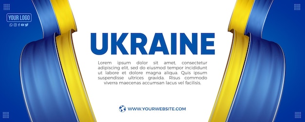 Instagram de banner de redes sociales de ucrania