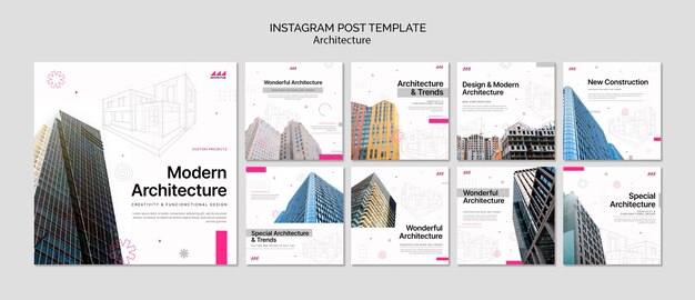 Instagram-berichten over architectuurprojecten