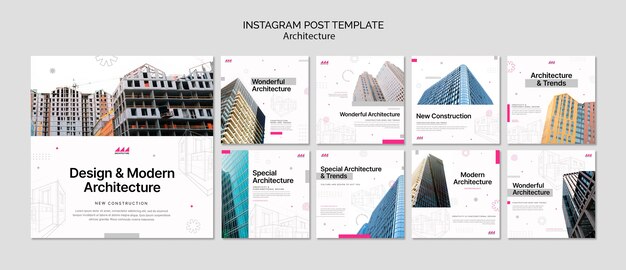 Instagram-berichten over architectuurprojecten