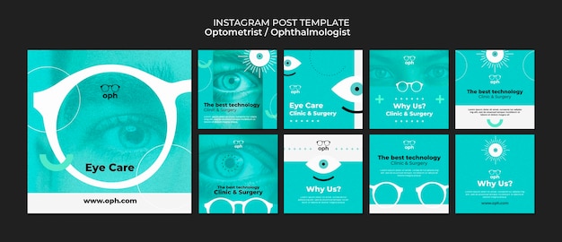 Gratis PSD instagram-berichten over carrière optometrist