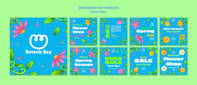 Gratis PSD instagram-berichten over de lenteviering