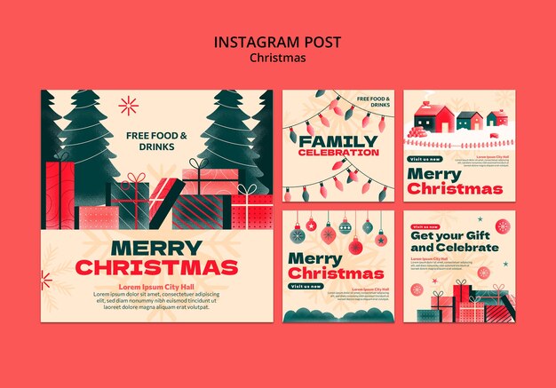 Instagram-berichten voor kerstviering