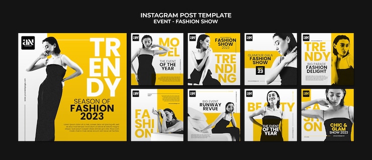 Gratis PSD instagram-berichten voor mode-evenementen