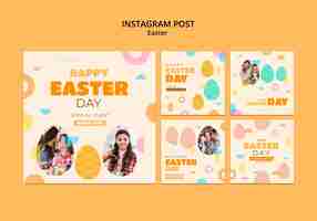 Gratis PSD instagram-posts over het vieren van pasen